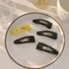 Colorful crystal hair clips are fashionable and versatile women's headwear accessories details Picture